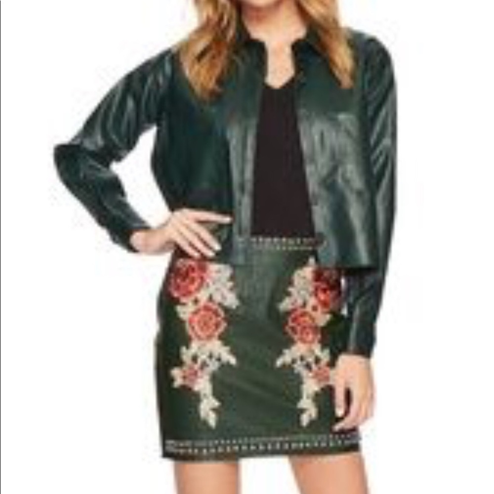 Romeo and Juliet Couture Faux Leather Shirt